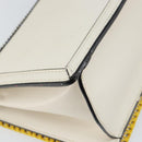 LOEWE Barcelona Shoulder Bag Leather Yellow Silver Auth 128170V-17