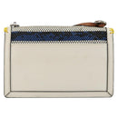 LOEWE Barcelona Shoulder Bag Leather Yellow Silver Auth 128170V-2