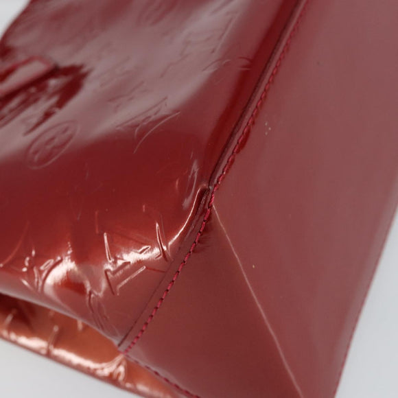 LOUIS VUITTON Vernis Wilshire PM Hand Bag Rouge Grunadine M91723 LV Auth 128171