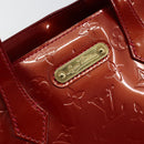 LOUIS VUITTON Vernis Wilshire PM Hand Bag Rouge Grunadine M91723 LV Auth 128171-17