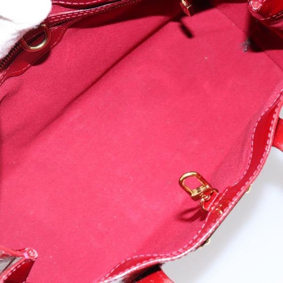 LOUIS VUITTON Vernis Wilshire PM Hand Bag Rouge Grunadine M91723 LV Auth 128171
