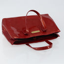 LOUIS VUITTON Vernis Wilshire PM Hand Bag Rouge Grunadine M91723 LV Auth 128171-6
