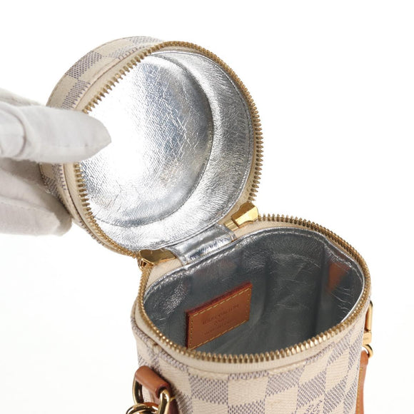 LOUIS VUITTON Damier Azur Bottle Holder Porte Boutille Bag GI0373 Auth 128175V