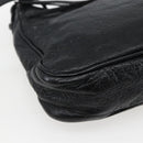 BALENCIAGA The Hip Shoulder Bag Leather Black 242803 Auth 128176V-16