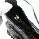 BALENCIAGA The Hip Shoulder Bag Leather Black 242803 Auth 128176V-10