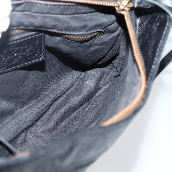 BALENCIAGA The Hip Shoulder Bag Leather Black 242803 Auth 128176V