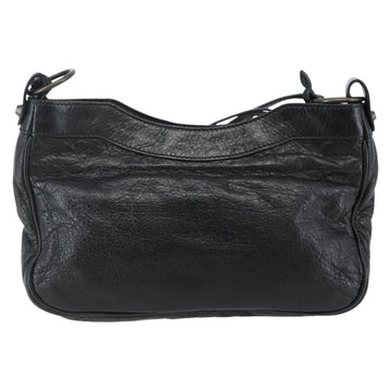 BALENCIAGA The Hip Shoulder Bag Leather Black 242803 Auth 128176V - 0