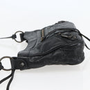 BALENCIAGA The Hip Shoulder Bag Leather Black 242803 Auth 128176V-3
