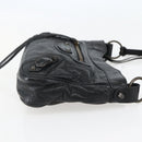 BALENCIAGA The Hip Shoulder Bag Leather Black 242803 Auth 128176V-4