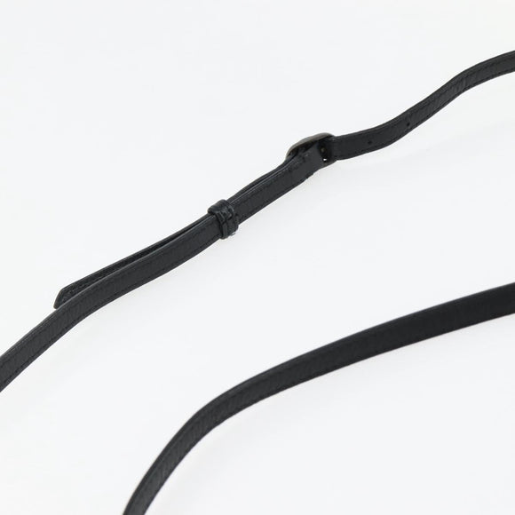 BALENCIAGA The Hip Shoulder Bag Leather Black 242803 Auth 128176V