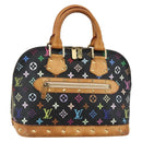 LOUIS VUITTON Monogram Multicolor Alma Hand Bag Black M92646 LV Auth 128178A-1