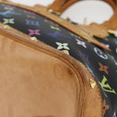 LOUIS VUITTON Monogram Multicolor Alma Hand Bag Black M92646 LV Auth 128178A-14