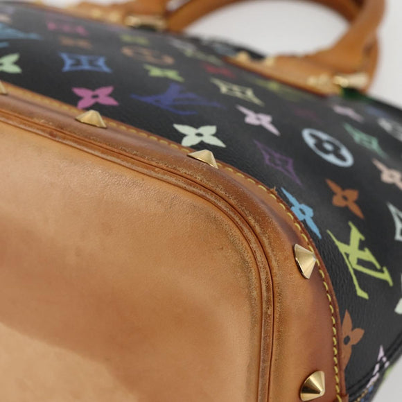 LOUIS VUITTON Monogram Multicolor Alma Hand Bag Black M92646 LV Auth 128178A