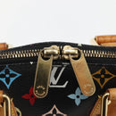 LOUIS VUITTON Monogram Multicolor Alma Hand Bag Black M92646 LV Auth 128178A-10