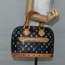 LOUIS VUITTON Monogram Multicolor Alma Hand Bag Black M92646 LV Auth 128178A-21