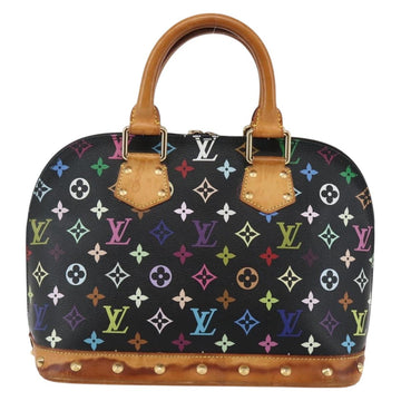LOUIS VUITTON Monogram Multicolor Alma Hand Bag Black M92646 LV Auth 128178A - 0