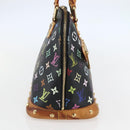 LOUIS VUITTON Monogram Multicolor Alma Hand Bag Black M92646 LV Auth 128178A-3