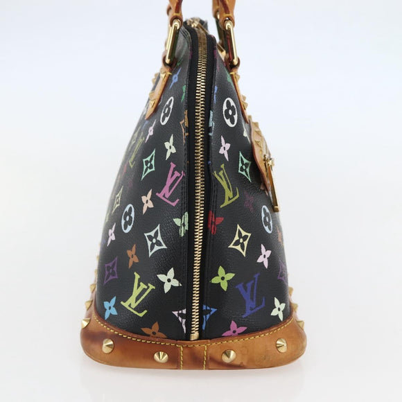 LOUIS VUITTON Monogram Multicolor Alma Hand Bag Black M92646 LV Auth 128178A