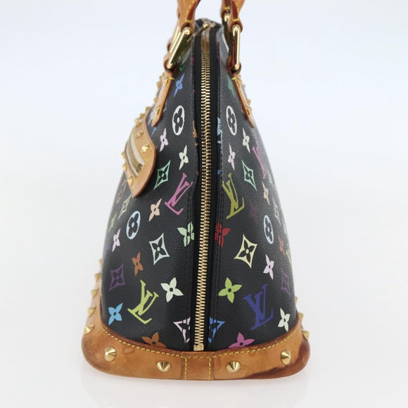 LOUIS VUITTON Monogram Multicolor Alma Hand Bag Black M92646 LV Auth 128178A