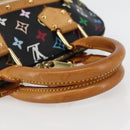 LOUIS VUITTON Monogram Multicolor Alma Hand Bag Black M92646 LV Auth 128178A-7