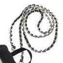 PRADA Chain Shoulder Bag Nylon Black Silver Auth 128179M-10