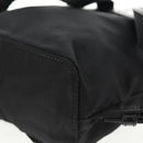 PRADA Chain Shoulder Bag Nylon Black Silver Auth 128179M-20