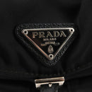 PRADA Chain Shoulder Bag Nylon Black Silver Auth 128179M-24