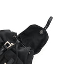 PRADA Chain Shoulder Bag Nylon Black Silver Auth 128179M-25