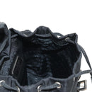 PRADA Chain Shoulder Bag Nylon Black Silver Auth 128179M-27