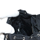 PRADA Chain Shoulder Bag Nylon Black Silver Auth 128179M-28