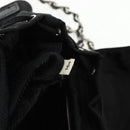 PRADA Chain Shoulder Bag Nylon Black Silver Auth 128179M-12