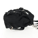 PRADA Chain Shoulder Bag Nylon Black Silver Auth 128179M-5