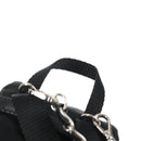 PRADA Chain Shoulder Bag Nylon Black Silver Auth 128179M-15