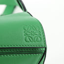 LOEWE Puzzle bag Anagram Waist bag Leather Green Silver Auth 128181M-21