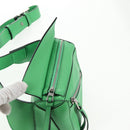 LOEWE Puzzle bag Anagram Waist bag Leather Green Silver Auth 128181M-10