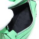 LOEWE Puzzle bag Anagram Waist bag Leather Green Silver Auth 128181M-11
