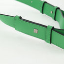 LOEWE Puzzle bag Anagram Waist bag Leather Green Silver Auth 128181M-9