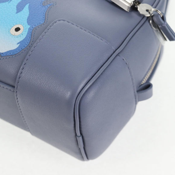 LOEWE Ghibli Howl's Moving Castle Amazona 16 Bag Leather 2way Blue Auth 128182M