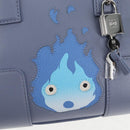 LOEWE Ghibli Howl's Moving Castle Amazona 16 Bag Leather 2way Blue Auth 128182M-22