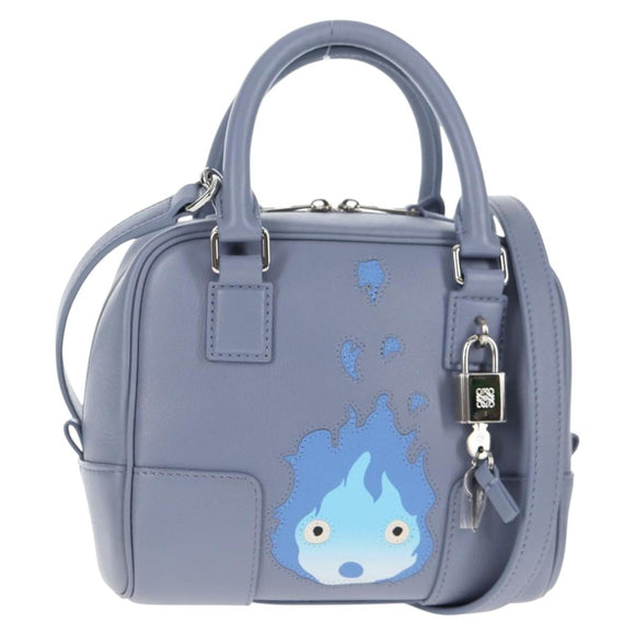 LOEWE Ghibli Howl's Moving Castle Amazona 16 Bag Leather 2way Blue Auth 128182M