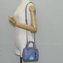 LOEWE Ghibli Howl's Moving Castle Amazona 16 Bag Leather 2way Blue Auth 128182M-28