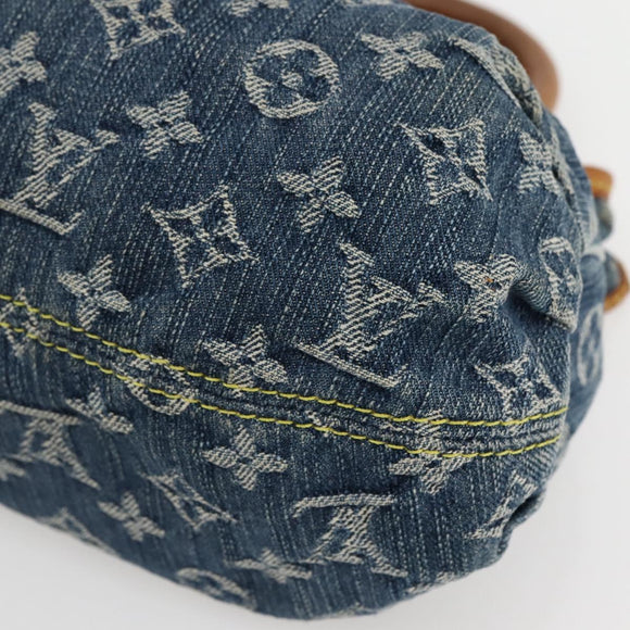 LOUIS VUITTON Monogram denim Preity Hand Bag Blue M95020 LV Auth 128188V