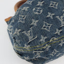 LOUIS VUITTON Monogram denim Preity Hand Bag Blue M95020 LV Auth 128188V-14