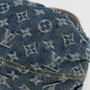 LOUIS VUITTON Monogram denim Preity Hand Bag Blue M95020 LV Auth 128188V-15