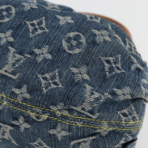 LOUIS VUITTON Monogram denim Preity Hand Bag Blue M95020 LV Auth 128188V