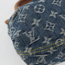LOUIS VUITTON Monogram denim Preity Hand Bag Blue M95020 LV Auth 128188V-16
