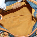 LOUIS VUITTON Monogram denim Preity Hand Bag Blue M95020 LV Auth 128188V-10