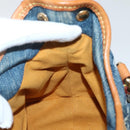 LOUIS VUITTON Monogram denim Preity Hand Bag Blue M95020 LV Auth 128188V-19
