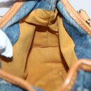 LOUIS VUITTON Monogram denim Preity Hand Bag Blue M95020 LV Auth 128188V-20