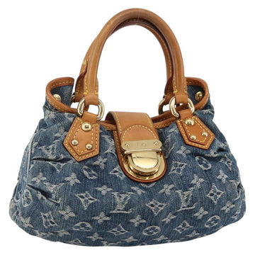LOUIS VUITTON Monogram denim Preity Hand Bag Blue M95020 LV Auth 128188V
